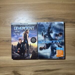 Divergent & Insurgent 2 DVD Movie Bundle Dystopian Sci-Fi Action YA Untested